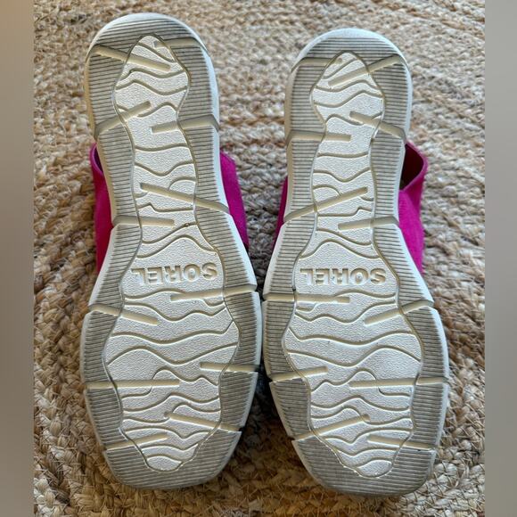 Sorel Women’s 9.5 Sandals Joannie lll Slingback Fizz Chalk Fuschia Wedge Pink - Picture 9 of 10